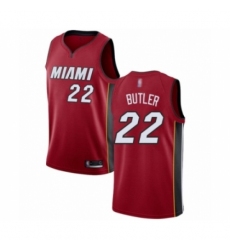 Men's Miami Heat #22 Jimmy Butler Authentic Red Basketball Jersey Statement Edition