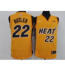 Men's Nike Miami Heat #22 Jimmy Butler Yellow Swingman Basketball Jersey