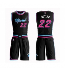 Women's Miami Heat #22 Jimmy Butler Swingman Black Basketball Suit Jersey - City Edition