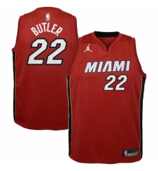 Youth Miami Heat #22 Jimmy Butler Jordan Brand Red 2020-21 Swingman Player Jersey