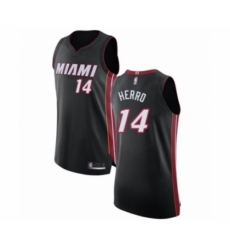 Men's Miami Heat #14 Tyler Herro Authentic Black Basketball Jersey - Icon Edition