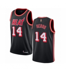 Men's Miami Heat #14 Tyler Herro Authentic Black Fashion Hardwood Classics Basketball Jersey