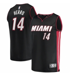 Men's Miami Heat #14 Tyler Herro Fanatics Branded Black 2020-21 Fast Break Replica Jersey