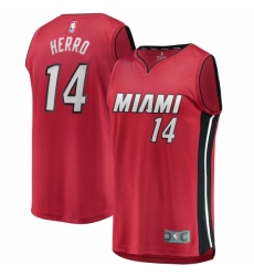 Men's Miami Heat #14 Tyler Herro Fanatics Branded Red 2020-21 Fast Break Replica Jersey
