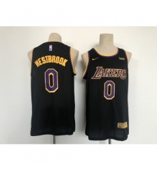 Men's Los Angeles Lakers #0 Russell Westbrook Fanatics Branded Black 2020-21 Fast Break Player Jersey