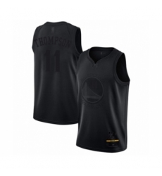 Men's Golden State Warriors #11 Klay Thompson Swingman Black MVP Basketball Jersey