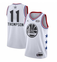 Men's Nike Golden State Warriors #11 Klay Thompson White NBA Jordan Swingman 2019 All-Star Game Jersey