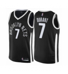 Men's Brooklyn Nets #7 Kevin Durant Authentic Black Basketball Jersey - City Edition