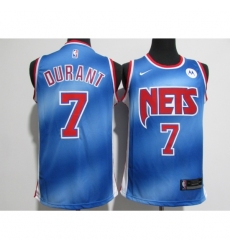 Men's Brooklyn Nets #7 Kevin Durant Blue Nike Jersey