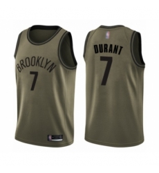 Men's Brooklyn Nets #7 Kevin Durant Swingman Green Salute to Service Basketball Jersey