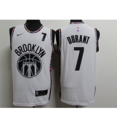 Men's Brooklyn Nets #7 Kevin Durant White Nike Swingman Player Jersey