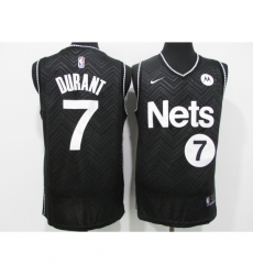 Men's Nike Brooklyn Nets #7 Kevin Durant Black Jersey