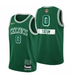 Men's Boston Celtics #0 Jayson Tatum Nike Green 2022 NBA Finals Swingman City Edition Jersey