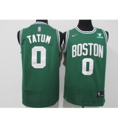 Men's Boston Celtics #0 Jayson Tatum Nike Green Swingman Player Jersey