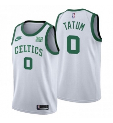 Men's Boston Celtics #0 Jayson Tatum Nike Releases Classic Edition NBA 75th Anniversary Jersey White