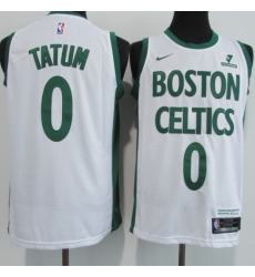 Men's Boston Celtics #0 Jayson Tatum Nike White Swingman Player Jersey