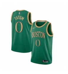 Men's Boston Celtics #0 Jayson Tatum Swingman Green Basketball Jersey - 2019 20 City Edition