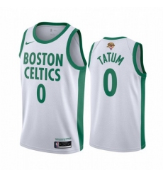 Men's Boston Celtics #0 Jayson Tatum White Swingman 2022 NBA Finals City Edition Jersey