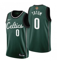 Men's Nike Boston Celtics #0 Jayson Tatum 2022 NBA Finals City Edition Jersey - Cherry Blossom Green