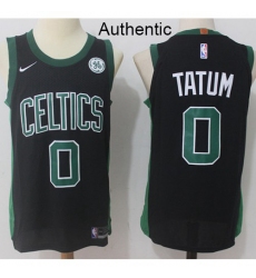 Men's Nike Boston Celtics #0 Jayson Tatum Black NBA Authentic Statement Edition Jersey
