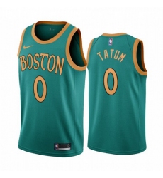 Men's Nike Boston Celtics #0 Jayson Tatum Green 2019-20 City Edition NBA Jersey