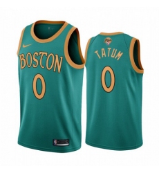 Men's Nike Boston Celtics #0 Jayson Tatum Green 2022 NBA Finals City Edition Jersey
