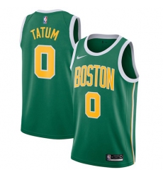 Men's Nike Boston Celtics #0 Jayson Tatum Green NBA Swingman Earned Edition Jersey