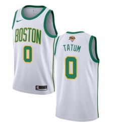 Women's Nike Boston Celtics #0 Jayson Tatum White 2022 NBA Finals Swingman City Edition Jersey