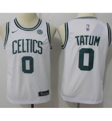 Youth Nike Boston Celtics #0 Jayson Tatum White NBA Swingman Association Edition Jersey