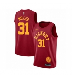 Men's Indiana Pacers #31 Reggie Miller Authentic Red Hardwood Classics Basketball Jersey
