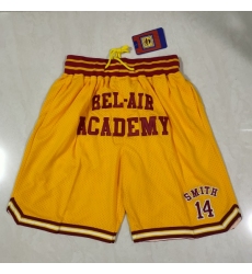 Men's Los Angeles Lakers Bryant high school edition yellow pocket Shorts