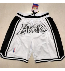 Men's Los Angeles Lakers White Shorts