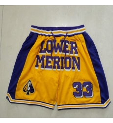 Men's Los Angeles Lakers Yellow-Purple Shorts -004