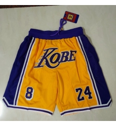 Men's Los Angeles Lakers Yellow bag Shorts