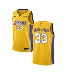 Youth Los Angeles Lakers #33 Kareem Abdul-Jabbar Swingman Gold Home Basketball Jersey - Icon Edition