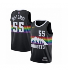 Men's Denver Nuggets #55 Dikembe Mutombo Swingman Black Basketball Jersey - 2019 20 City Edition