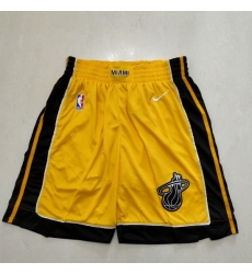 Men's Miami Heat Yellow Award Shorts