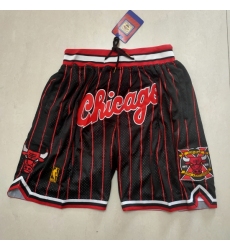 Men's Chicago Bulls Black Stripe Decennia Shorts