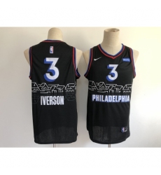 Men's Philadelphia 76ers #3 Dana Barros Nike Black 2020-21 Swingman Jersey