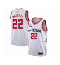 Men's Houston Rockets #22 Clyde Drexler Swingman White Basketball Jersey - 2019 20 City Edition