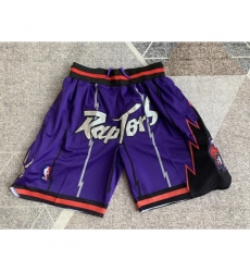 Men's Toronto Raptors purple four pockets Shorts