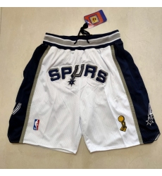 Men's San Antonio Spurs White Pocket Shorts