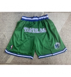 Men's Dallas Mavericks Green Juston retro Shorts