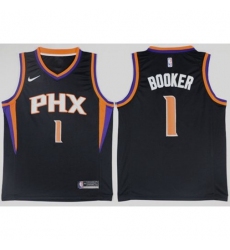 Men's Nike Phoenix Suns #1 Devin Booker Black NBA Swingman Statement Edition Jersey
