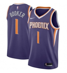 Men's Nike Phoenix Suns #1 Devin Booker Purple NBA Swingman Icon Edition Jersey