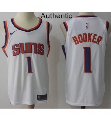 Men's Nike Phoenix Suns #1 Devin Booker White NBA Authentic Association Edition Jersey