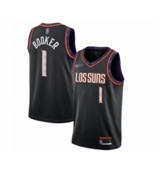 Men's Phoenix Suns #1 Devin Booker Swingman Black Basketball Jersey - 2019 20 City Edition
