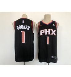 Men's Phoenix Suns #1 Devin Booker Swingman Black Basketball Jersey