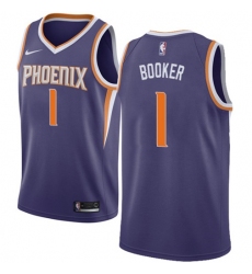 Women's Nike Phoenix Suns #1 Devin Booker Purple NBA Swingman Icon Edition Jersey