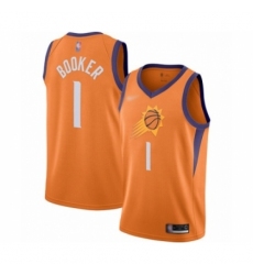 Women's Phoenix Suns #1 Devin Booker Swingman Orange Finished Basketball Jersey - Statement Edition